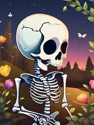 Skeleton Wallpaper Cute - Sweet skeletons with fun poses  ,mobile iphone background wallpaper