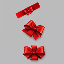 Red Gift Bow Emoji Sticker - Wrapped surprise, , sticker vector art, minimalist design