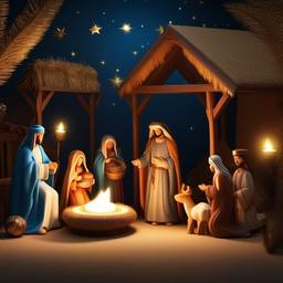 Christmas Background Wallpaper - nativity scene backdrop for play  