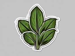 Comfrey Sticker - Embrace the healing properties of comfrey leaves, often used in traditional herbal remedies, , sticker vector art, minimalist design