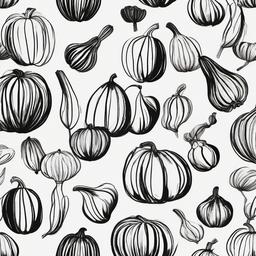 drawing of squash  minimal rough scribbles,doodles,black and white