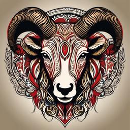 aries tattoo tribal  simple vector color tattoo