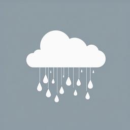 Minimalist Rain Cloud Tattoo-Simple and elegant tattoo featuring a minimalist rain cloud, capturing themes of tranquility and nature.  simple color vector tattoo