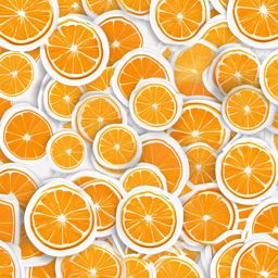 Orange Sticker - Citrusy and bright, an orange-themed burst of sunshine, , sticker vector art, minimalist design