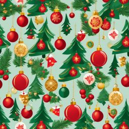 Free Xmas tree adorned with ornaments clipart  simple, 2d flat