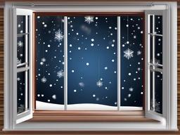 Snowflake clipart - snowflake hanging from a window  