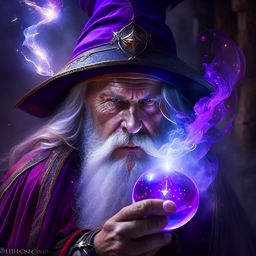 alaric wizard conjures a powerful spell. 
