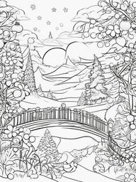 Color Santa Pictures  outling,coloring pages,black and whit