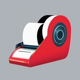 Tape Dispenser Sticker - Taping projects and artworks seamlessly with the handy dispenser, , sticker vector art, minimalist design