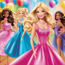 Barbie clipart - Barbie at a dance party  clipart