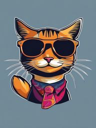 Funny Cat - With its slapstick comedy and witty pranks, this cat keeps everyone in stitches. , vector art, splash art, t shirt design