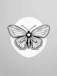 Harry Styles Moth Tattoo - Pay homage to Harry Styles with a tattoo inspired by his iconic moth design, symbolizing transformation and growth.  simple vector color tattoo, minimal, white background