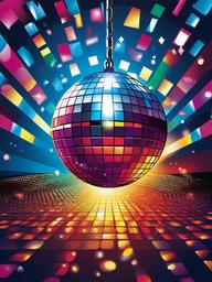 Disco Ball clipart - disco ball in a club  vector clipart