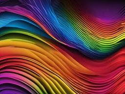 Rainbow Wave Background  