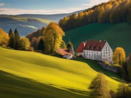 forgotten charm of the jura mountains - paint the forgotten charm of the jura mountains, known for their rolling hills and untouched nature. 