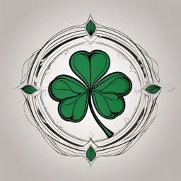 Yuno's four-leaf clover tattoo. Symbol of destiny.  minimal color tattoo design