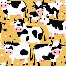 cow clipart - adorable cow illustration with charming spots. 