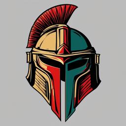 helmet spartan tattoo  simple vector color tattoo