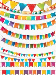 Banner clipart - colorful banner for a birthday party  