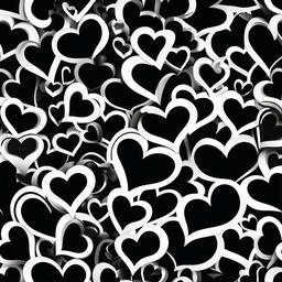 Heart Background Wallpaper - black with white heart background  