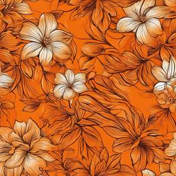 Orange Background Wallpaper - orange background with flowers  