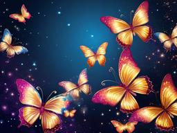 Glitter Butterflies Background  