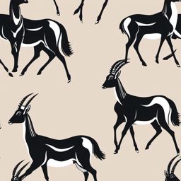 Gazelle clipart - Graceful antelope species found on the savannah, ,vector color clipart,minimal