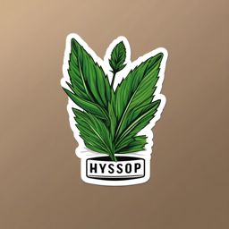 Hyssop Sticker - Enjoy the minty and slightly bitter flavor of hyssop leaves in your culinary adventures, , sticker vector art, minimalist design