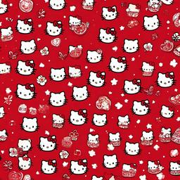 Red Background Wallpaper - hello kitty red background  