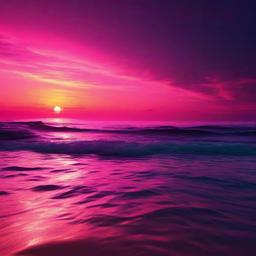 Ocean Background Wallpaper - ocean sunset pink  