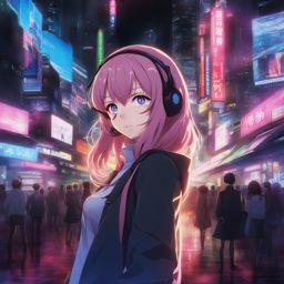 futaba sakura,hacker extraordinaire,uncovering corporate secrets,a neon-lit cyberpunk city anime, anime key visual, japanese manga, pixiv, zerochan, anime art, fantia