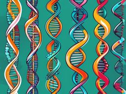 DNA Double Helix clipart - Molecular structure of genetic material, ,color clipart vector style