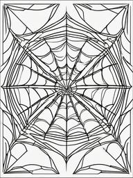 Spider Coloring Pages - Creepy Web-Spinning Halloween Creature  minimal black outline printable sheet, coloring page