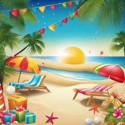 Beach background - birthday beach background  