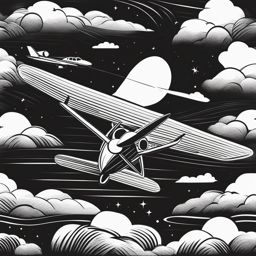 airplane clipart black and white - soaring through the skies. 