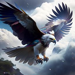 aarakocra druid, soaring through the skies and attuned to the elements. 