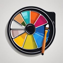 Paint Palette Icon - Paint palette icon for artistic expression,  color vector clipart, minimal style