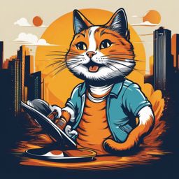 Cat Comedy T-Shirt - T-shirt design showcasing a cat's comical moments. , t shirt vector art