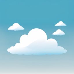 cloud clipart - a fluffy and white cloud floating in the sky. 