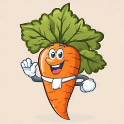 Carrot clipart - carrot cartoon character cooking  vector clipart