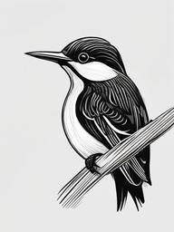 drawing of woodpecker  minimal rough sketch scribbles,doodles,black and white