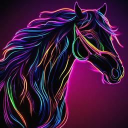 Neon Background Wallpaper - neon horse wallpaper  