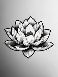 japanese lotus flower tattoo designs  simple color tattoo,white background,minimal