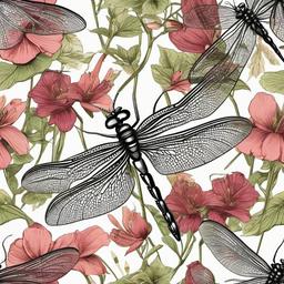 Dragonfly clipart - detailed dragonfly illustration  clipart