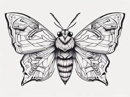 moth tattoo  ,tattoo design, white background