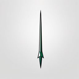 Arrow Tattoo - A sleek arrow tattoo pointing forward  few color tattoo design, simple line art, design clean white background