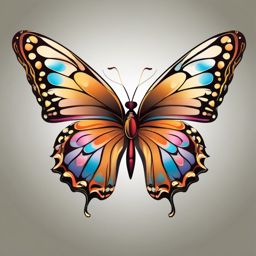 Butterfly clipart - Delicate insect with colorful wings fluttering, ,color clipart vector style