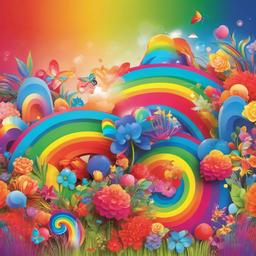 Rainbow Background Wallpaper - rainbow friends background  