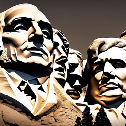 mount rushmore - showcase mount rushmore, featuring the carved faces of iconic u.s. presidents. 