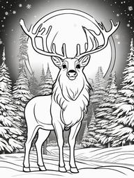 Coloring Pages Rudolph The Red Nosed Reindeer  outling,coloring pages,black and whit